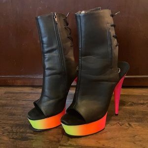 Rainbow Pleasers (lace up back and zip closure)